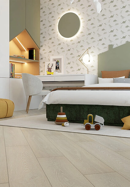 Интерьер с ламинатом Stone Floor