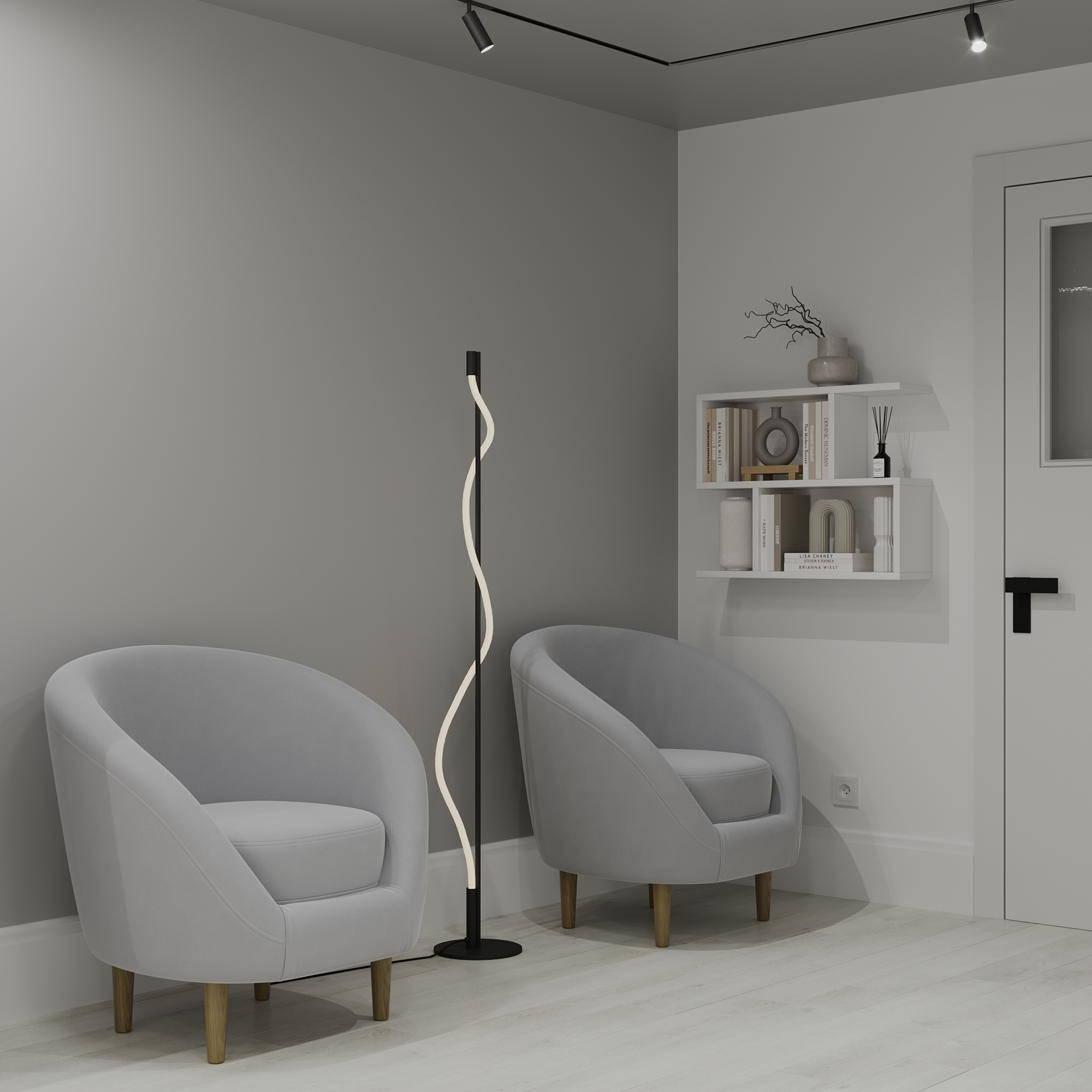 Ламинат stone floor в кабинете