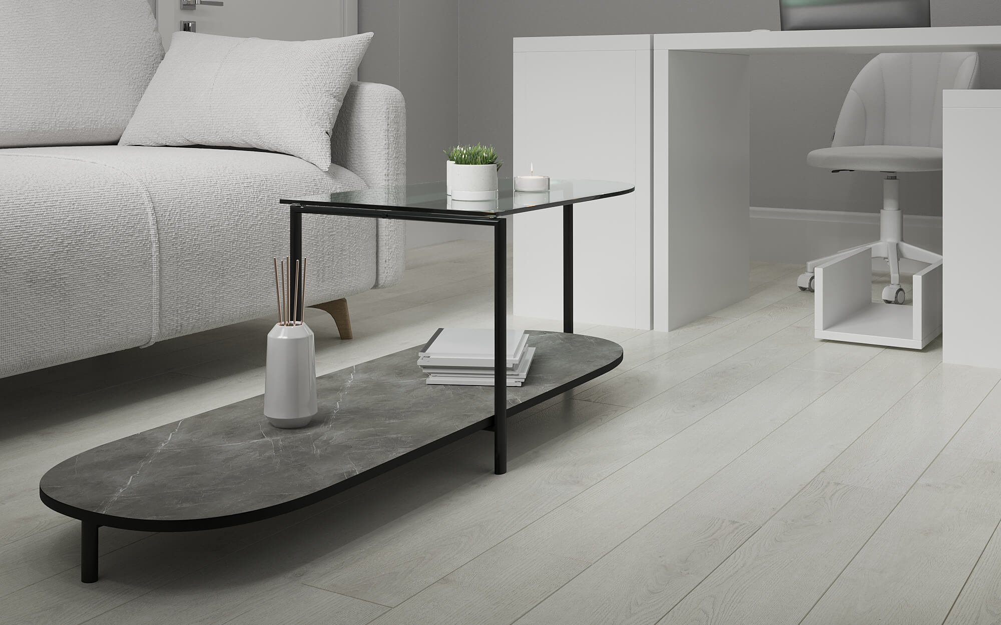 Ламинат stone floor  в кабинете от дизайнера